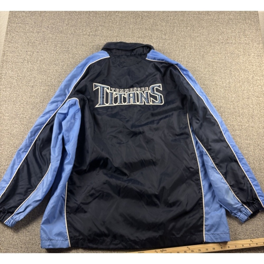 Tennessee Titans Jacket Mens 2XL XXL Blue NFL Football Windbreaker‎ Rain Coat